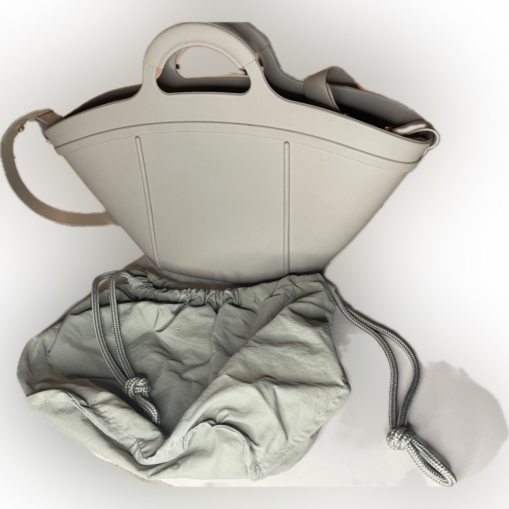 Army Green Rubberized Tote Basket